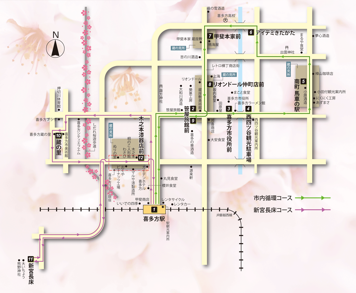 ぶらりん号ルートマップ